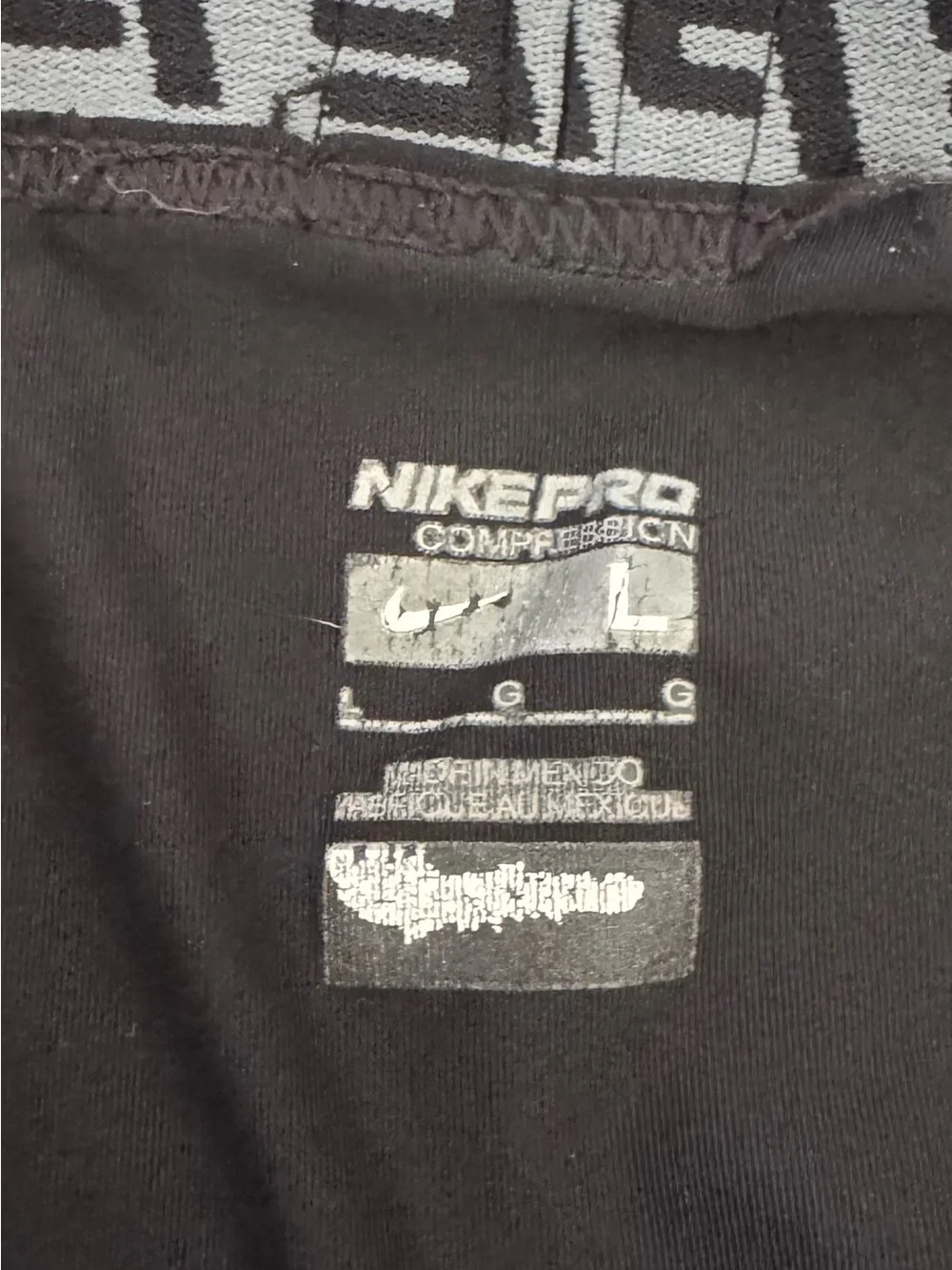 Nike Black Pro Compression Boxer Briefs with Gray Accents